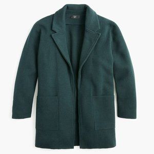 NWT J. Crew Sophie Sweater Blazer Forest XS